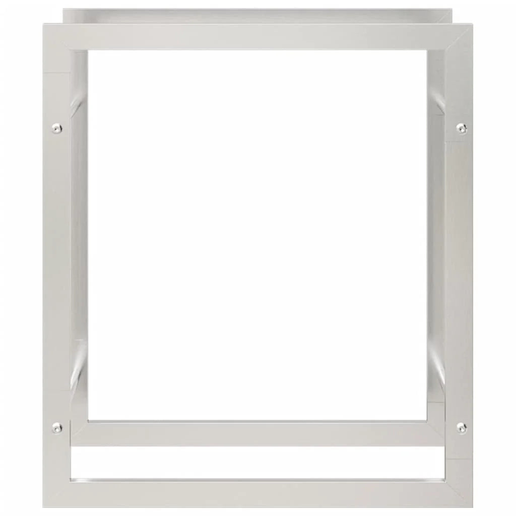 Portalegna 50 x 28 x 56 cm acciaio inox argento 02_0043716