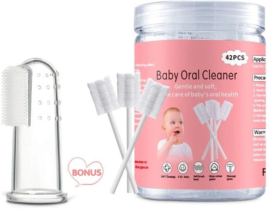 42 Stuks Reinigatori di Spazzola per Bambini - Inclusi Spazzola per Denti con Pennello