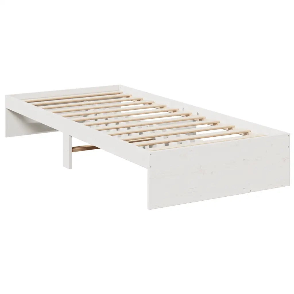 Dormeuse senza Materasso Bianca 80x200 cm Legno Massello Pino 859245