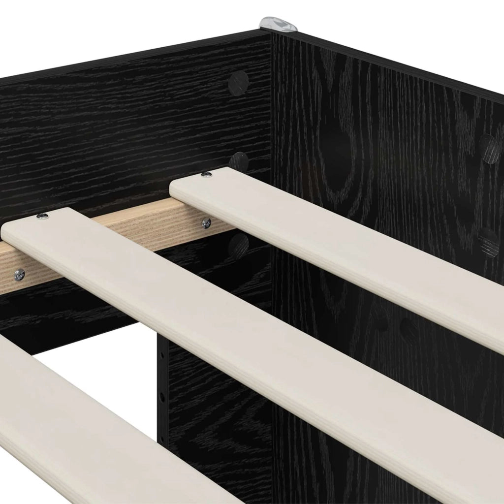 Struttura per Letto per Bambini con Ripostiglio Rovere Nero 3422612