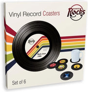 Sostegni per dischi in vinile - sostegni retro in vetro - coperchio per bicchiere in silicone - idea regalo rotonda per uomo per Natale, serata tra amici, compleanno