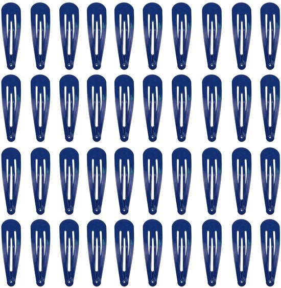 40 set di spille per capelli per bambine, chiusini metallici per capelli per donne (blu scuro) 5 cm