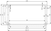 Scatola di progetto in alluminio per DIY elettronica 55x106x200mm