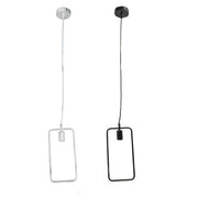 Trade Shop - Lampadario Soffitto A Sospensione Rettangolare Lampada Moderna Attacco E27 B35-q -