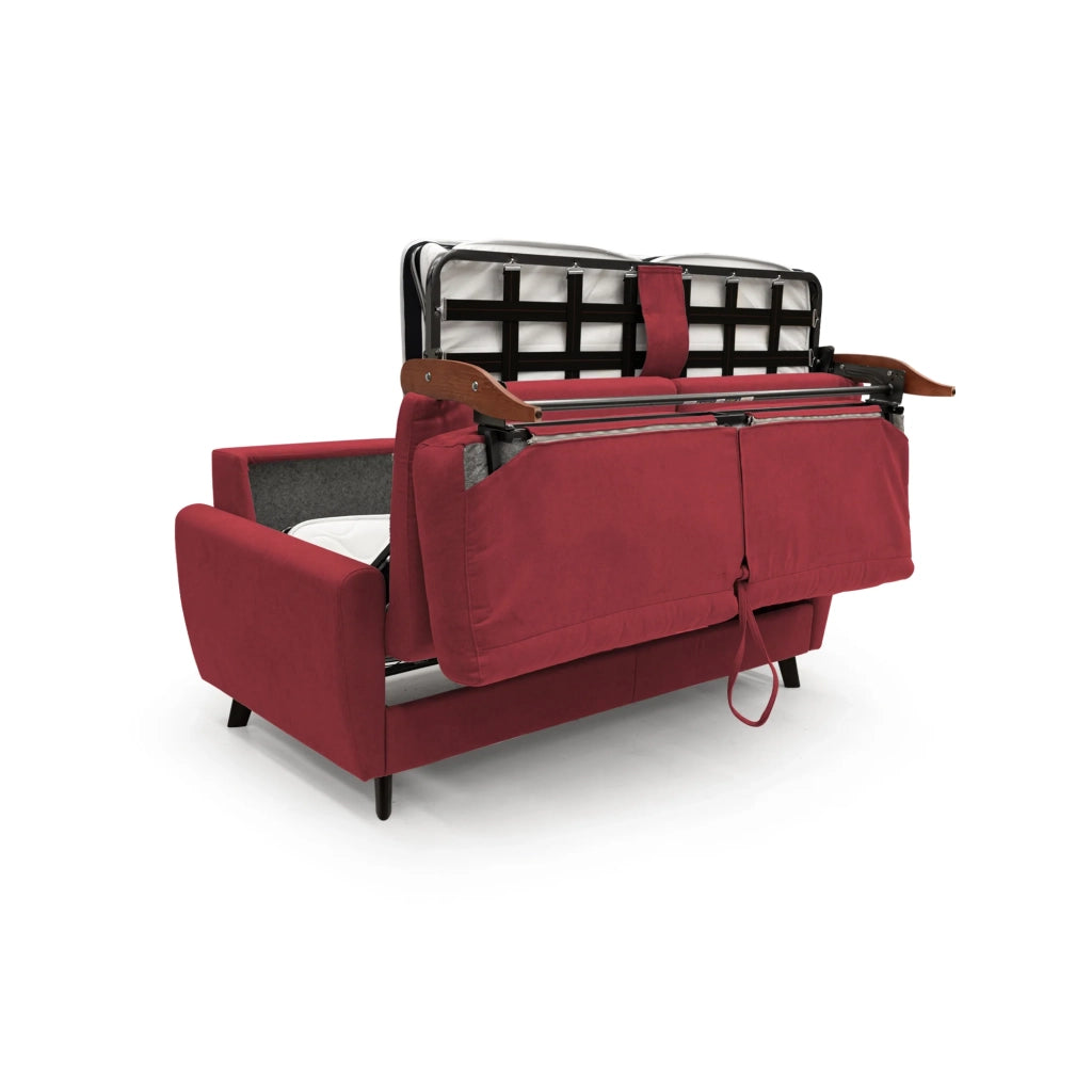 Callisto Divano letto matrimoniale 168 cm rosso