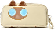 Etui con Grande Capacità, 3D Design, Penna e Accessori per Ufficio, Università, Scuola, Regalo per Ragazze (Cuoio Miele)