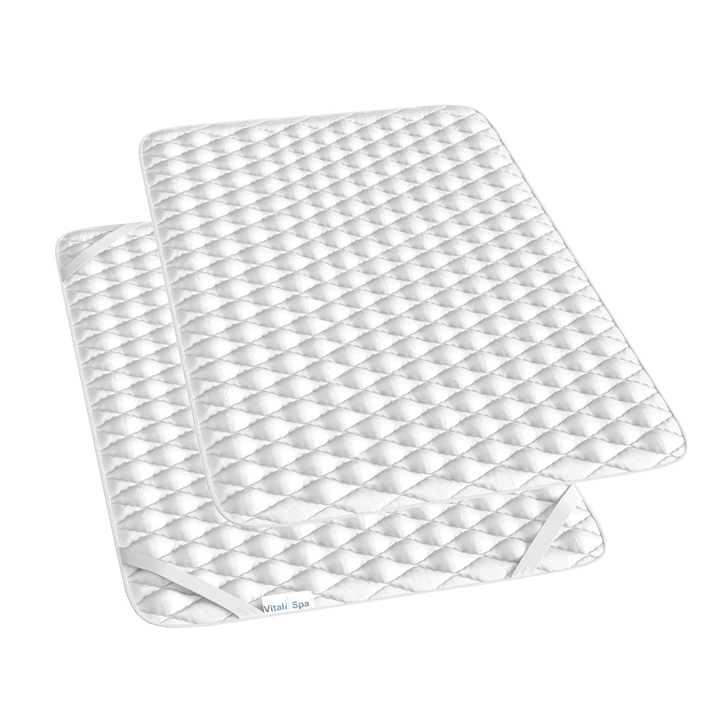 Vitalispa Protezione per materasso Bianco 140 x 200 cm Lavabile e adatto all'asciugatura in asciugatrice