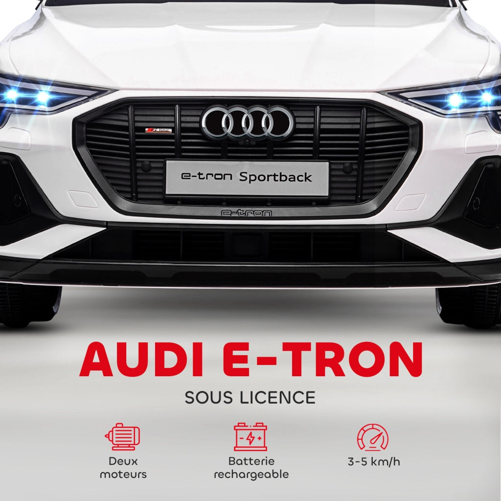 Automobile Elettrica per Bambini Audi e-tron Sportback ¨C zephmum ¨C Bianco