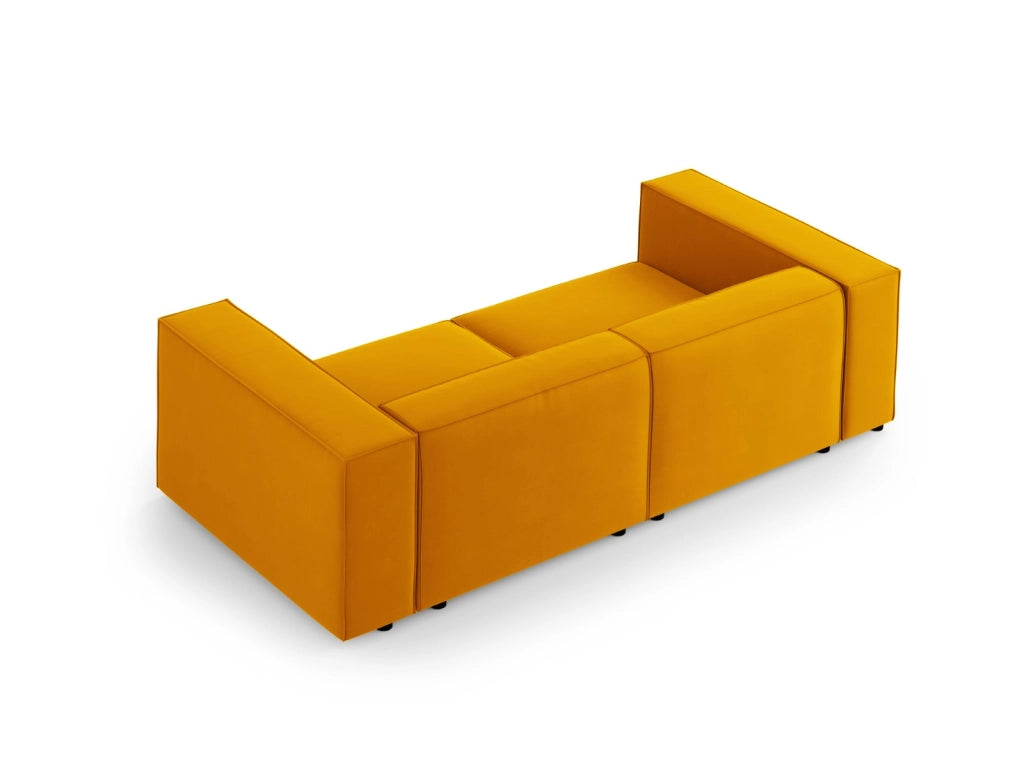 Cosmopolitan Design - Divano "Arendal" 3 posti in velluto giallo 
