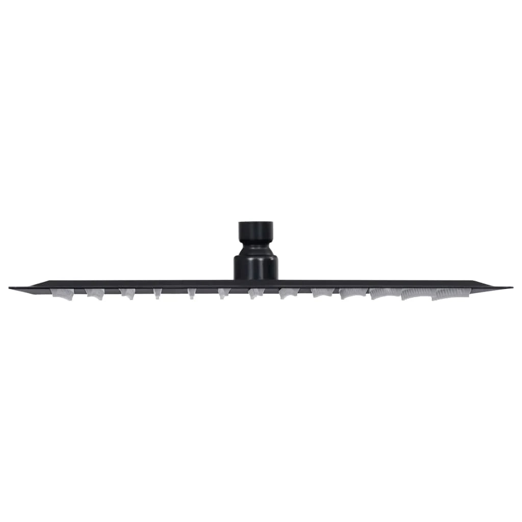 Soffione doccia a pioggia soffione doccia accessorio per il bagno acciaio inox 30 x 30 cm quadrato nero 02_0002079