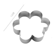 Trade Shop - Set 2 Pz Forme Per Dolci Biscotti A Fiore Stampini Decorazione Torte 14 Cm 98931 -
