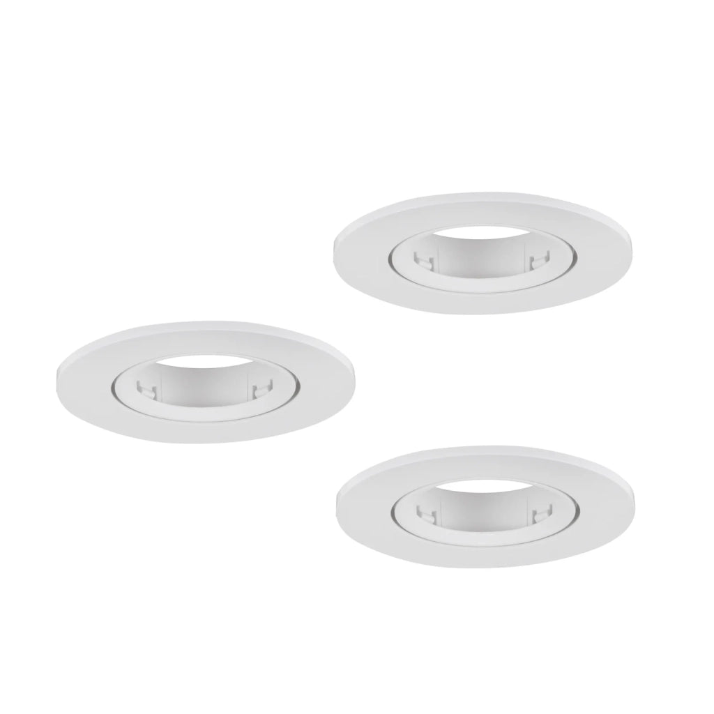 Faretto Incasso Moderno Barranco Gu10 Plastiche Bianche 3 Luci Gu10 Ip20