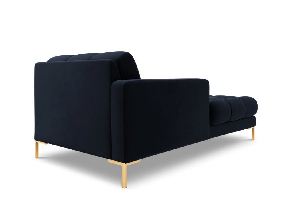 Cosmopolitan Design - Chaise longue sinistra "Bali" in velluto blu scuro 