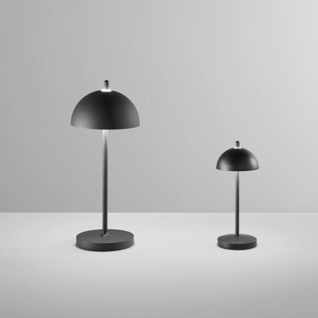LAMPADA DA TAVOLO RICARICABILE LED PARTY NERA 2,5W 350LM 3000K DIMMERABILE IP44 13x30CM