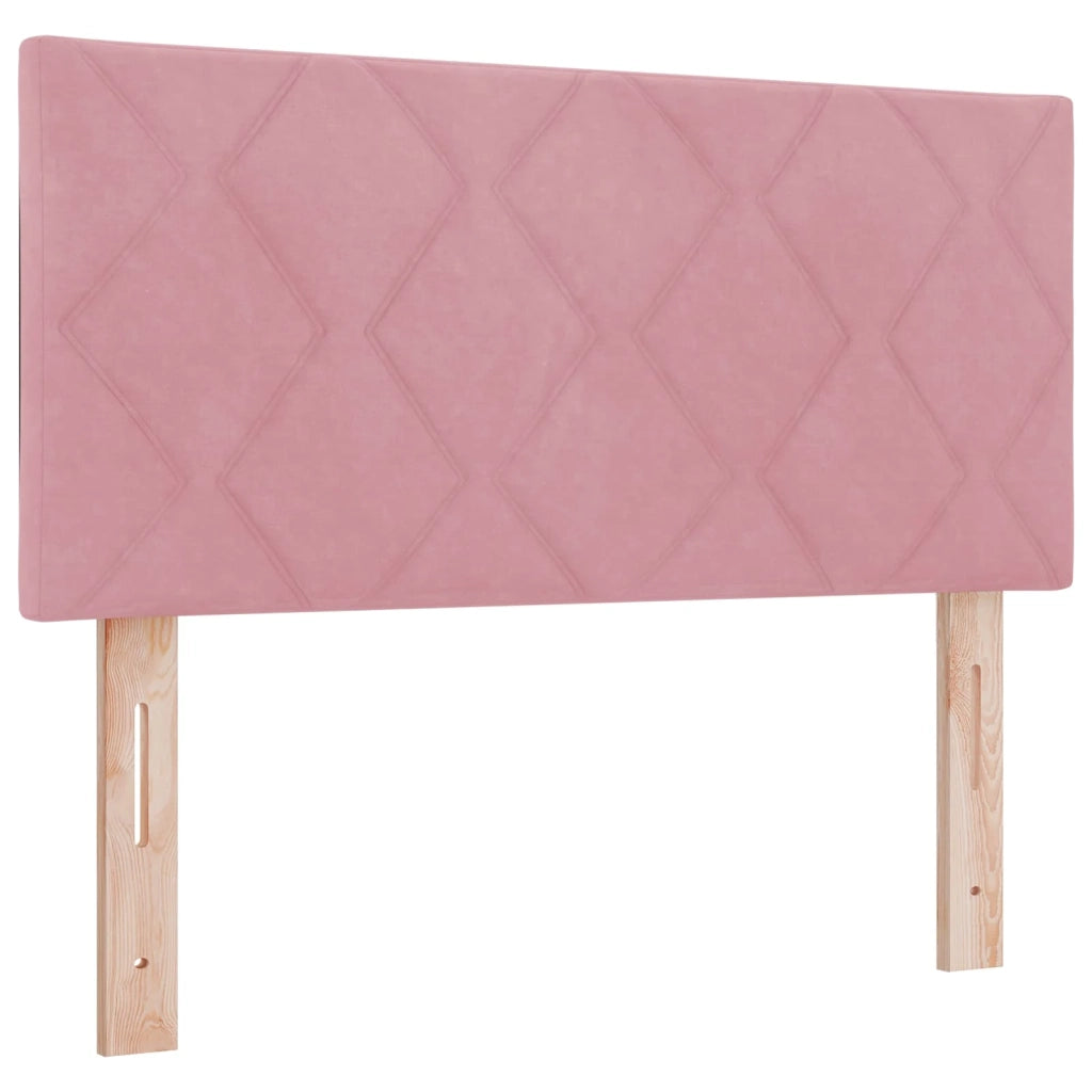 Letto con Box Spring, Materasso e LED Rosa 120 x 190 cm Velluto 3452149