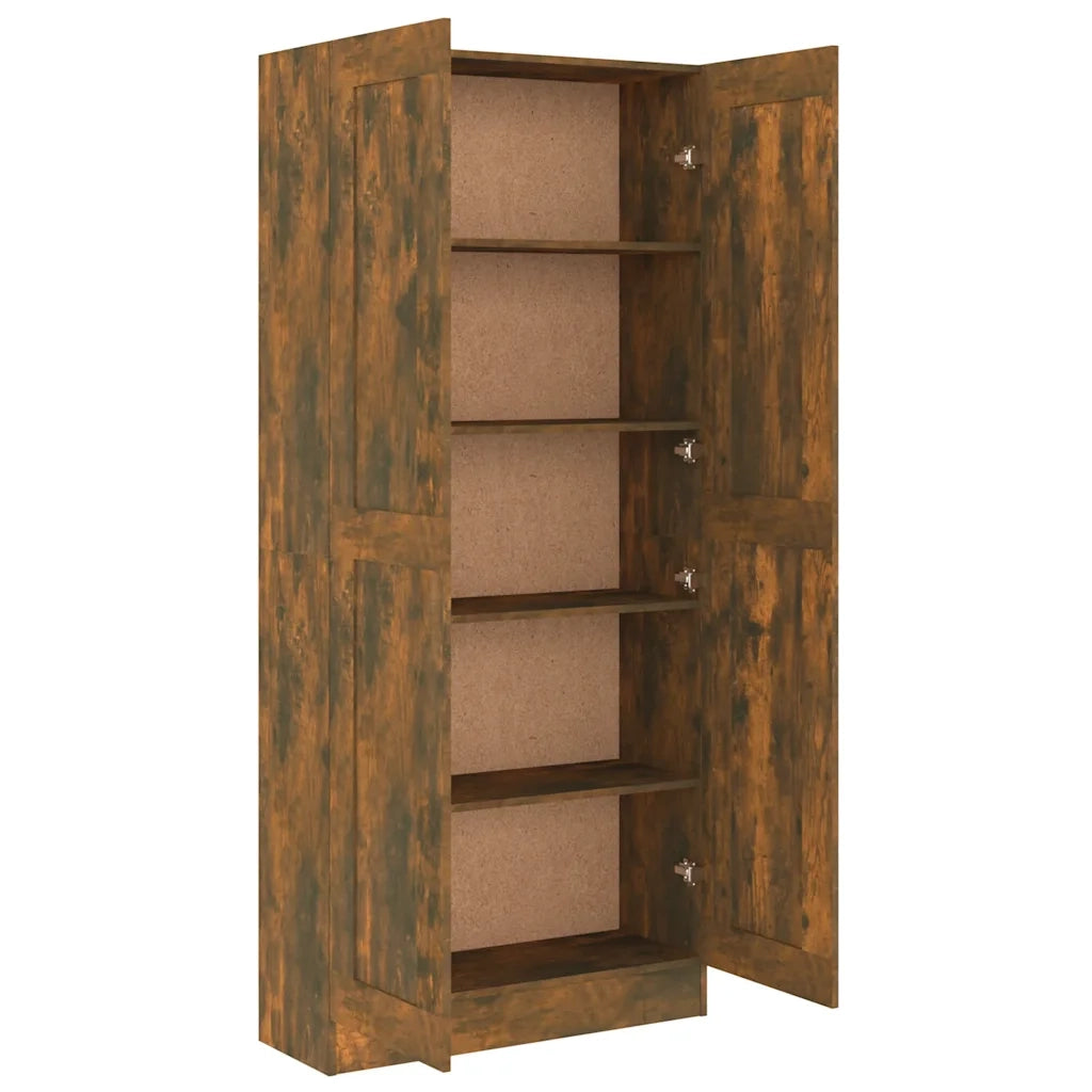 Comodino Rovere Fumo 82,5x30,5x185,5 cm in Legno Multistrato cod mxl 11881
