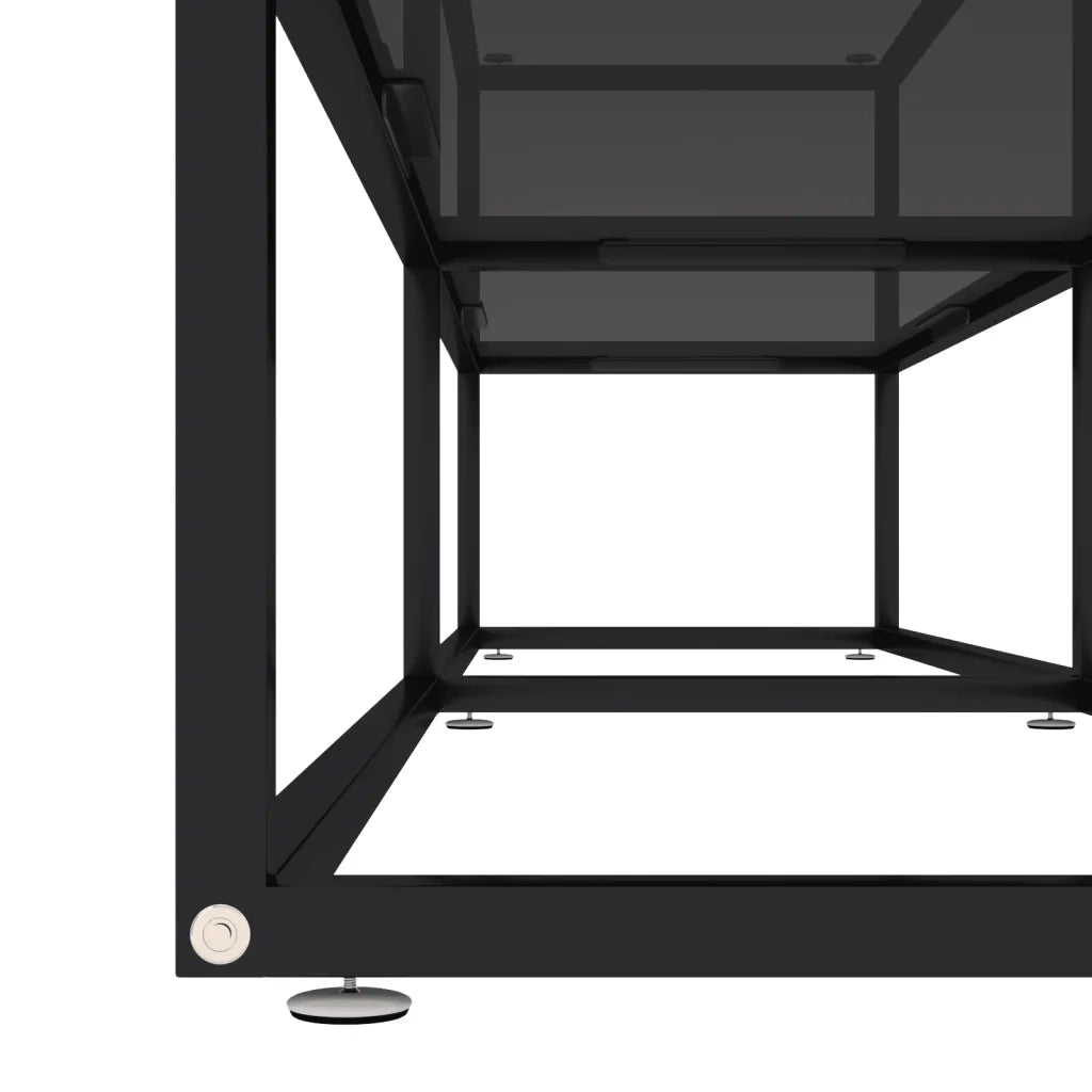 Mobile Porta TV Nero 180x40x40,5 cm in Vetro Temperato 331723