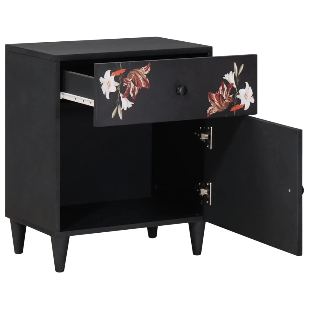 Comodino-Tavolino da notte Multicolore 50 x 33 x 60 cm Legno di mango massello 609860