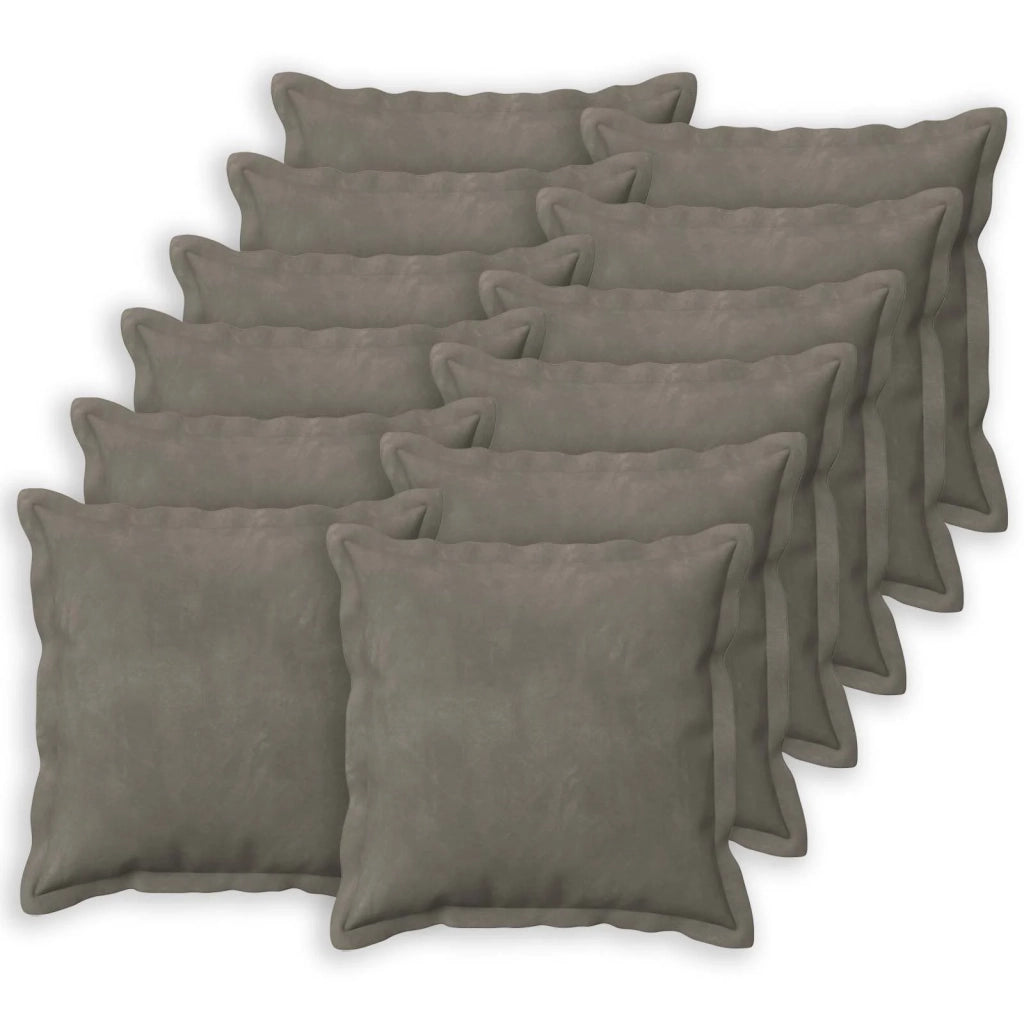 Cuscino con cuscino HOUTEN 12 pz Grigio Chiaro Velluto 932784