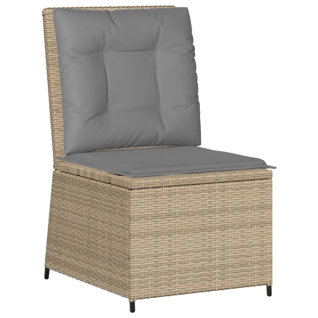 Set Divani da Giardino 5 pz con Cuscini in Polyrattan Beige 3262617