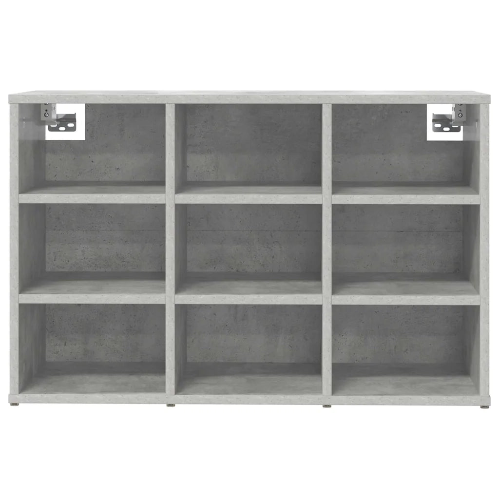 vidaXL Scarpiera Grigio cemento 77.5 x 30 x 51 cm Legno multistrato