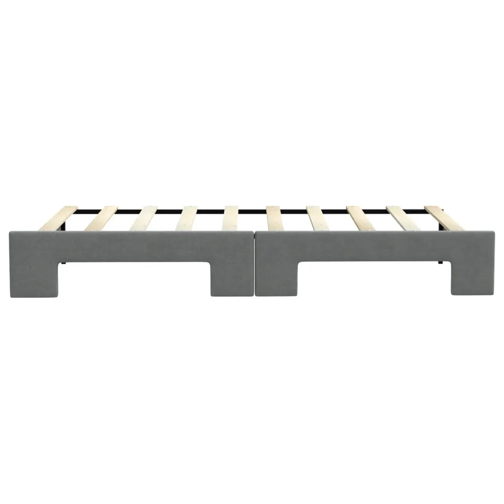 Divano Letto con Letto Estraibile Grigio Scuro 90x190cm Tessuto 3196589