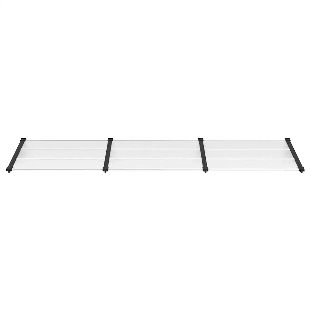 Tettoia per Porta Nero e Trasparente 297,5x90 cm Policarbonato CFW8825694