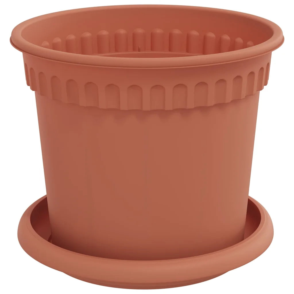 Vasi per Piante 24 pcs Rosso Mattone Ø 15 x 12 cm Plastica