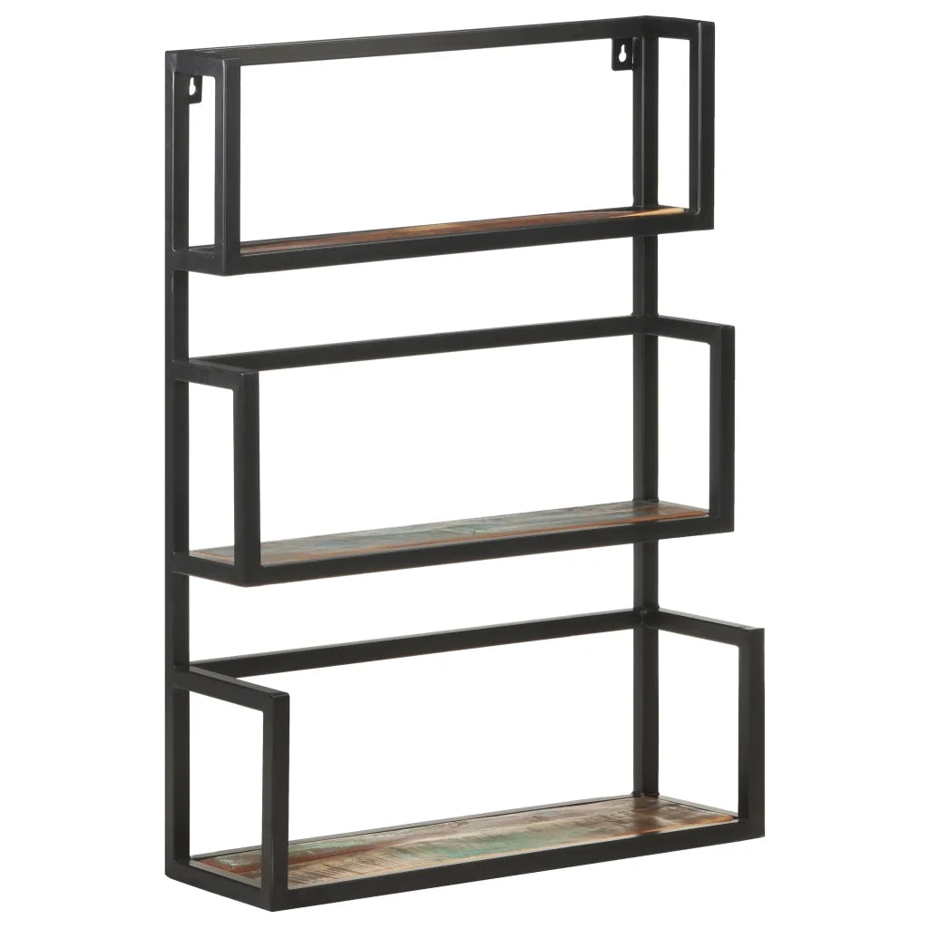 Scaffale a Muro 60x20x85 cm in Legno Massello di Recupero cod mxl 54933