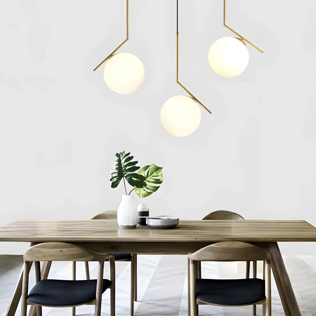 Lampada Da Soffitto Pensile Di Vetro Palla Oro Bianco Oro G106-1w Gold White