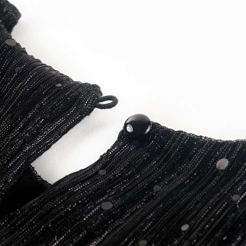 Abito per Bambine a Maniche Lunghe Nero 116 CFW4019161