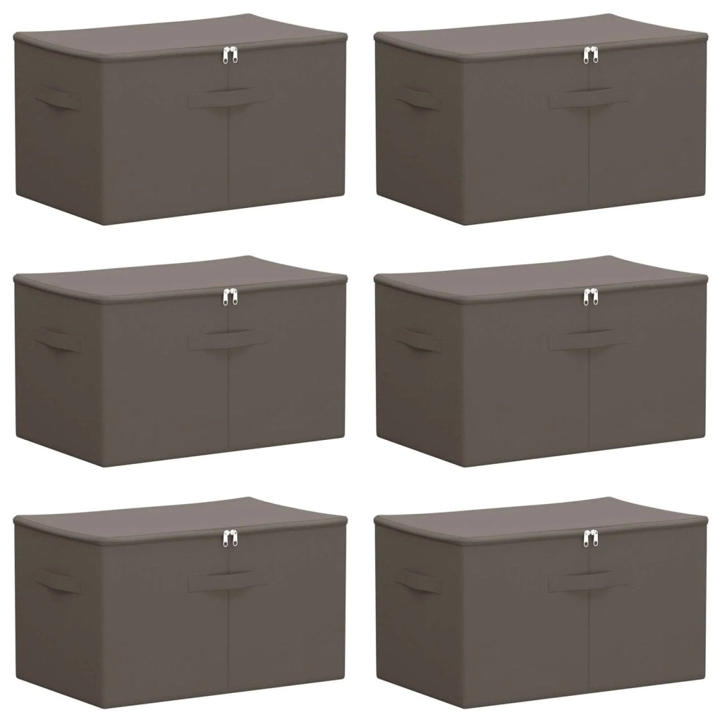 Scatola di Stoccaggio 6 pcs Antracite 55 x 35 x 32 cm