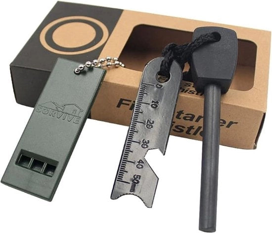 Kit di Emergenza 7 in 1 per Campeggio e Outdoor - 7,5 cm - 12.000 Accensioni