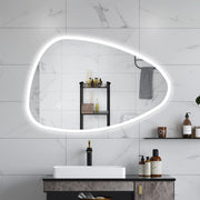 AICA Specchio da bagno 120 x 80 cm, dimmerabile, Funzione Memoria, antiappannamento, 3 colori