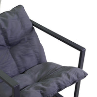 Set Salotto da Giardino Divano 2 Poltrone e Tavolino in Metallo Newport Antracite