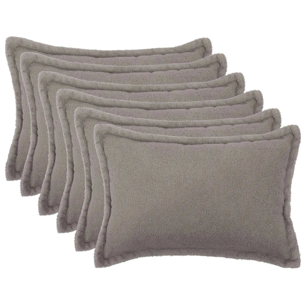 Federa 6 pcs HOUTEN Grigio Chiaro 40 x 60 cm Bouclé 917533