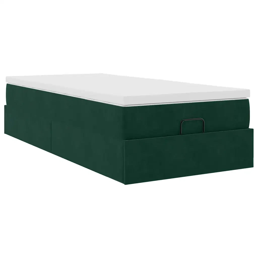 Struttura Letto Pouf con Materasso 80x200 cm Velluto 3311150