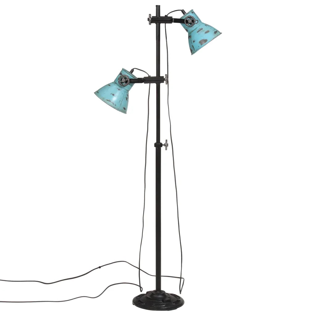 Lampada da Terra 25 W Blu Anticato 25x25x90/140 cm E27 371846