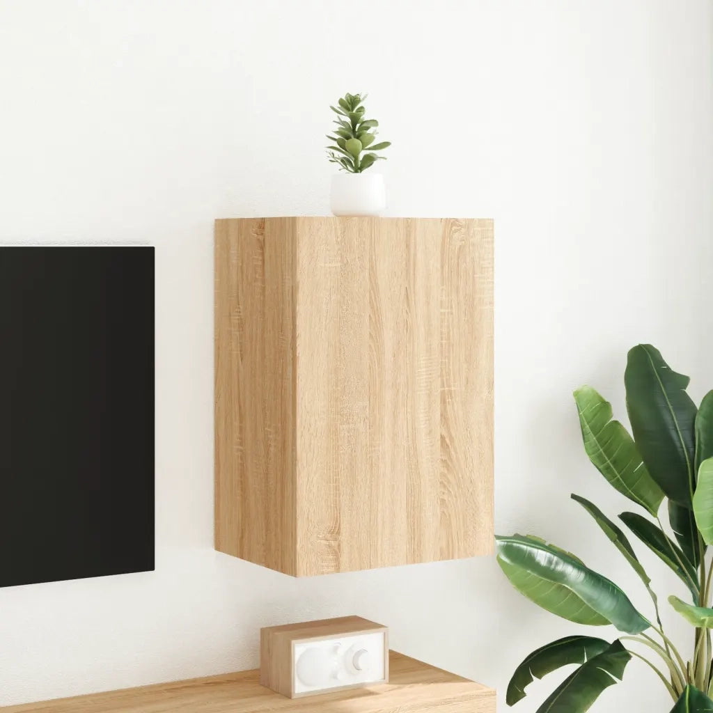 Mobile TV Parete Rovere Sonoma 40,5x30x60 cm Legno Multistrato 836914