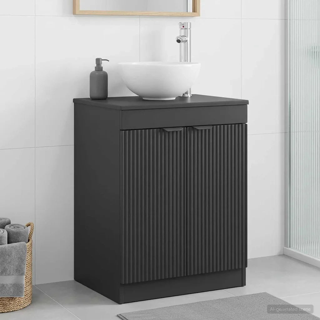 Mobile da Bagno Nero 54 x 41 x 70 cm Legno ingegnerizzato 890149