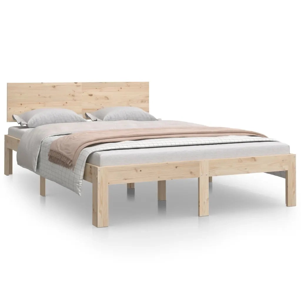 Letto matrimoniale | Letto per adulti | Giroletto in Legno Massello 120x190 cm Small Double