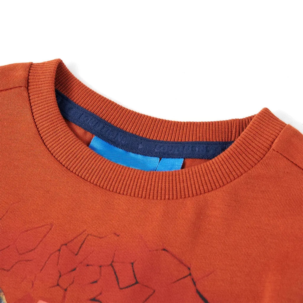 Maglietta da Bambino Maniche Lunghe Ruggine Chiaro 116 13351