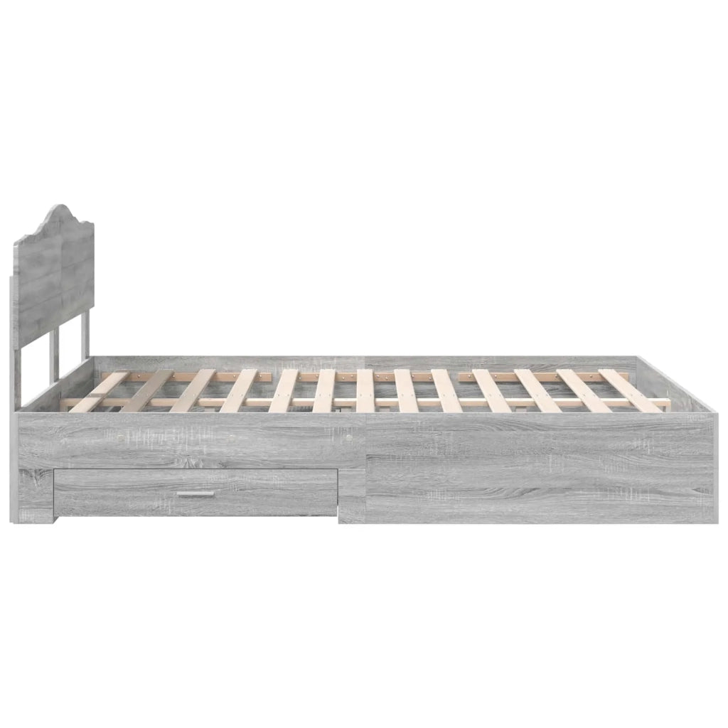 Struttura del letto con testiera Grigio Sonoma 160 x 200 cm 3413173