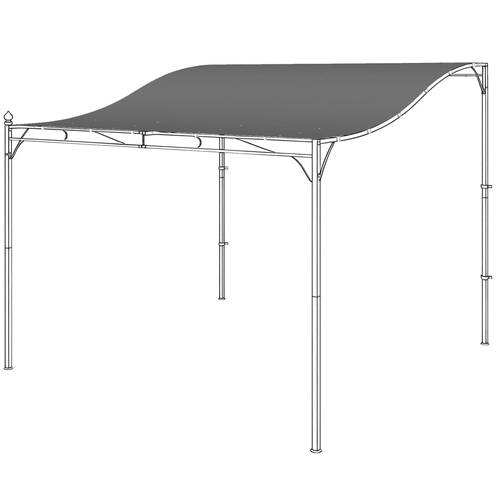 Copertura Pergola Tetto 3x3m ¨C zephmum ¨C 298x293 cm Grigio Scuro