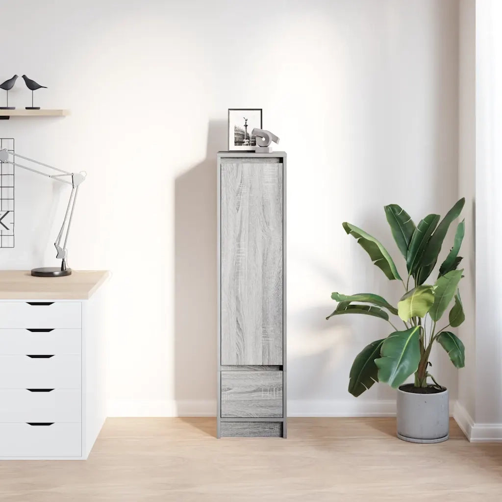 Credenza Grigio Sonoma 29,5x34x119,5 cm in Legno Multistrato
