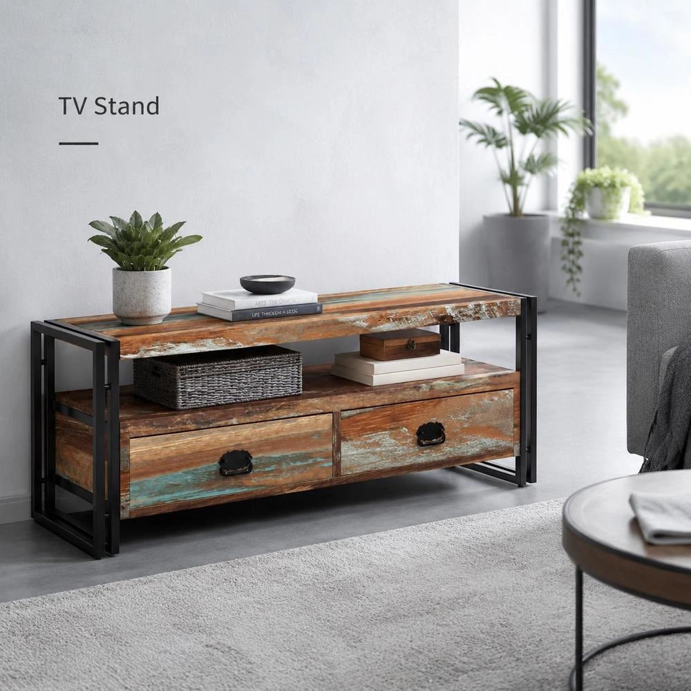 TV Cabinet Made Of Solid Reclaimed Wood