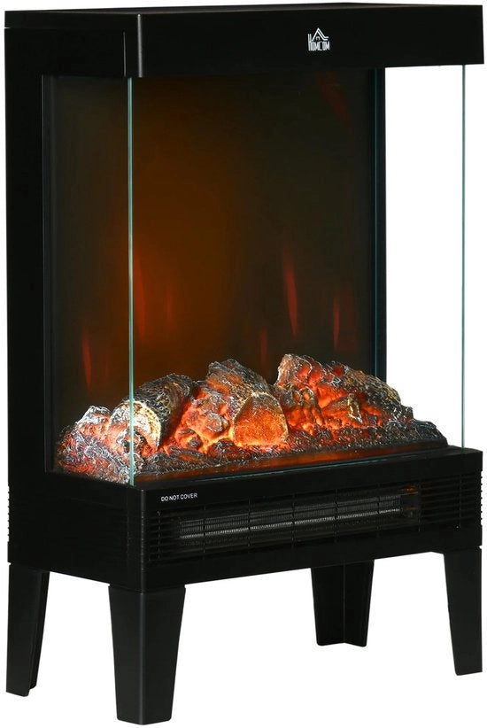Fornello elettrico con effetto fiamma realistico e riscaldamento fino a 2000W
