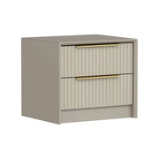 Moke, Comodino 2 Cassetti, 53x45x45h cm Grigio Cemento