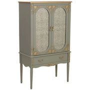 Armadio in legno Verde con 1 cassetto e 2 ante, 80x42x140h cm