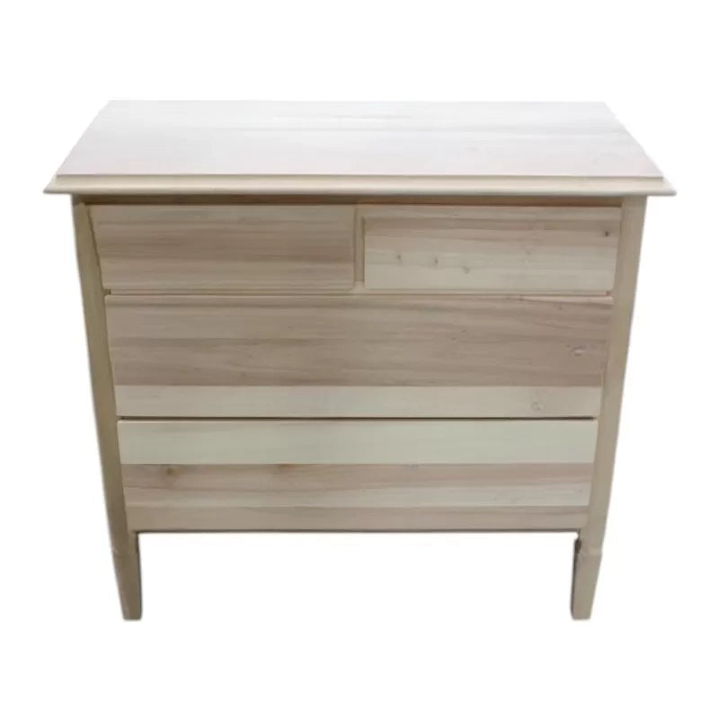 cassettiera classica 4 cassetti legno grezzo 90x42x83 (525) - Mobili 2G